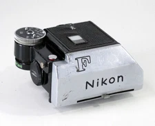 CHROME NIKON FINDER FOR F, PHOTOMIC T, STUCK CAP, BLOCKED LEVER, DENT/222376