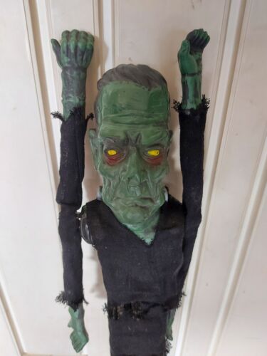 Vintage Frankenstein Blow Mold Yard Decoration Wind Mill Used Halloween  - Picture 1 of 6