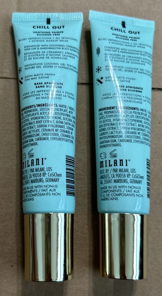 2X Primer calmante de maquillaje facial Milani CHILL OUT con extracto de avena silvestre -1,0 fl. oz Foto 4 de 4