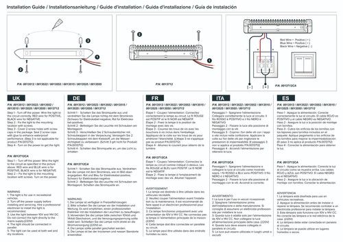 12v LED Lampa zewnętrzna Kamper Przyczepa kempingowa Czarna Oświetlenie Zewnętrzne 350lm IP66 - Zdjęcie 10 z 10