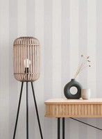 Vliestapete Blockstreifen Struktur Textiloptik Grau Creme 3979-80 (2,76€/1Qm)