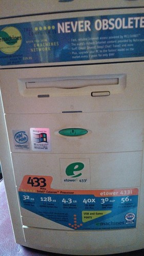 Vintage E Machines eTower 433i Retro Gaming, with Restore CD & Mouse-No HD - Picture 15 of 20