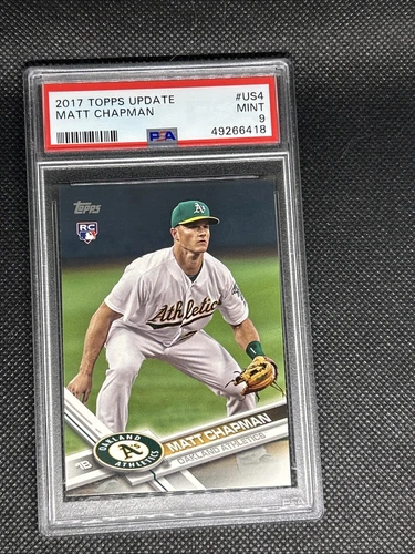 2017 Topps Update Series - #US4 Matt Chapman (RC) PSA Mint 9