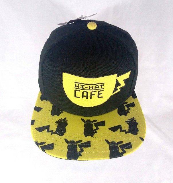 Pickachu Detective Hi Hat Cafe Pokemon Nintendo Snap Back Hat Black