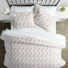 Kaycie Gray Fashion Premium Ultra Soft 3 Piece Blossoms Print Duvet Cover Set