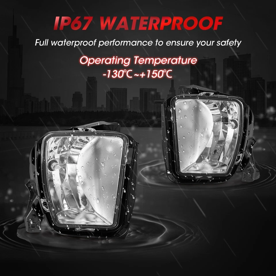 Fits Fog Lights For 2013 2014 2015 2016 2017 2018 Dodge Ram 1500 Left+Right - Image 4 of 4