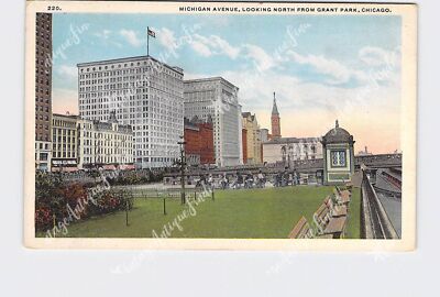 PPC Postcard IL Illinois Chicago Michigan Avenue Looking North From Grant Park S