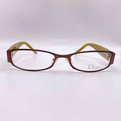 Christian Dior CD3704 AXO Brown Metal Eyeglasses Frame 52-17-135 Italy *SD*