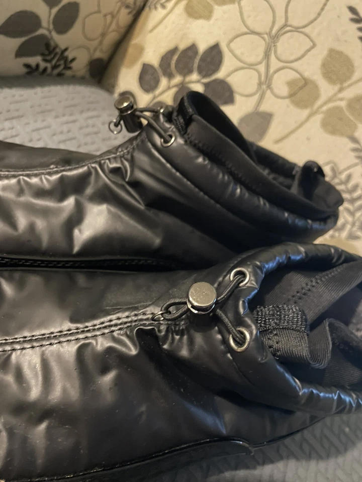 Women’s Sporto Insulated Shoes Puffer Booties Wool Fur Size 11 Black - Image 3 of 4