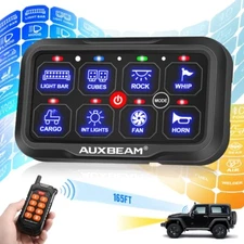 AUXBEAM 12-24V 60A On-Off Switch panel Remote Control 8 Gang Light Relay System
