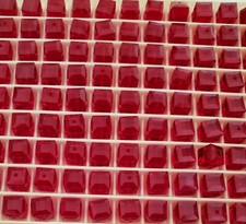 Swarovski 5601 6mm cube beads, Siam 6pcs Red
