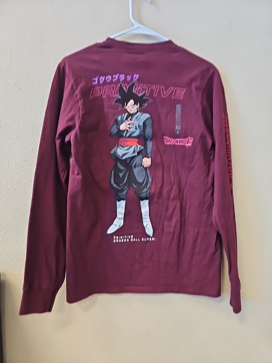 Dragon Ball Super Z x Primitive T Shirt Mens Size Small Maroon