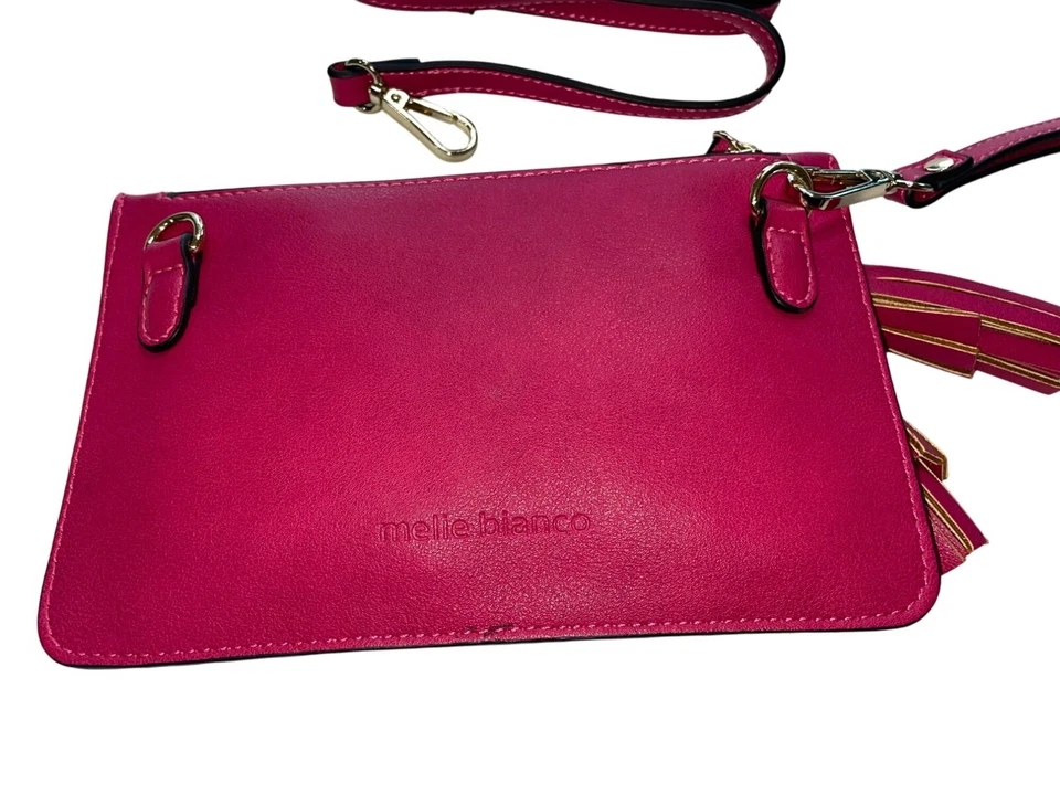 Melie Bianco Pink Crossbody 3 IN ONE Clutch Bag With Tassel & Polka Dot Lining - Imagem 4 de 4