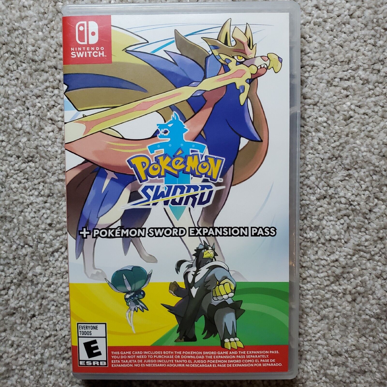 Pokemon Sword + Pokemon Sword Expansion Pass - Nintendo Switch plus in case