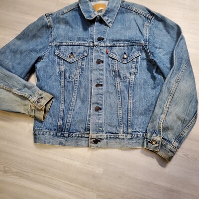 VINTAGE Levi's '70s Type III Denim Trucker Jacket 70505 Sz