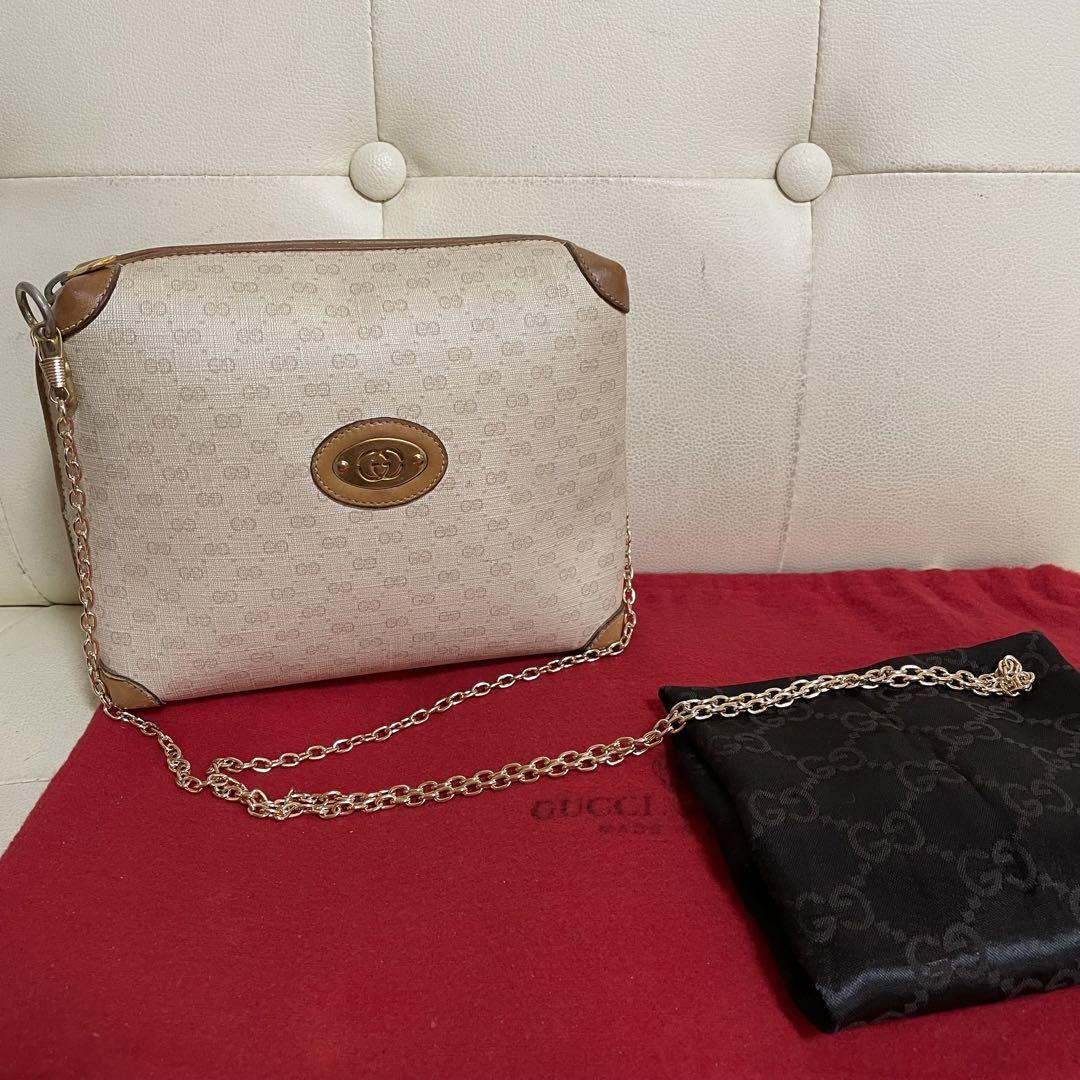 【希少品】グッチ ヴィンテージ チェーンウォレットショルダーバッグ 2way GUCCI】グッチ『シルヴィ ミニチェーンショルダーバッグ』494646