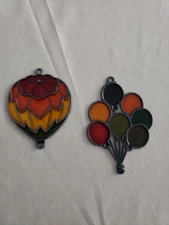 Suncatchers HOT AIR BALLOON & BALLOONS Window Hanger/Ornaments (plastic/metal)