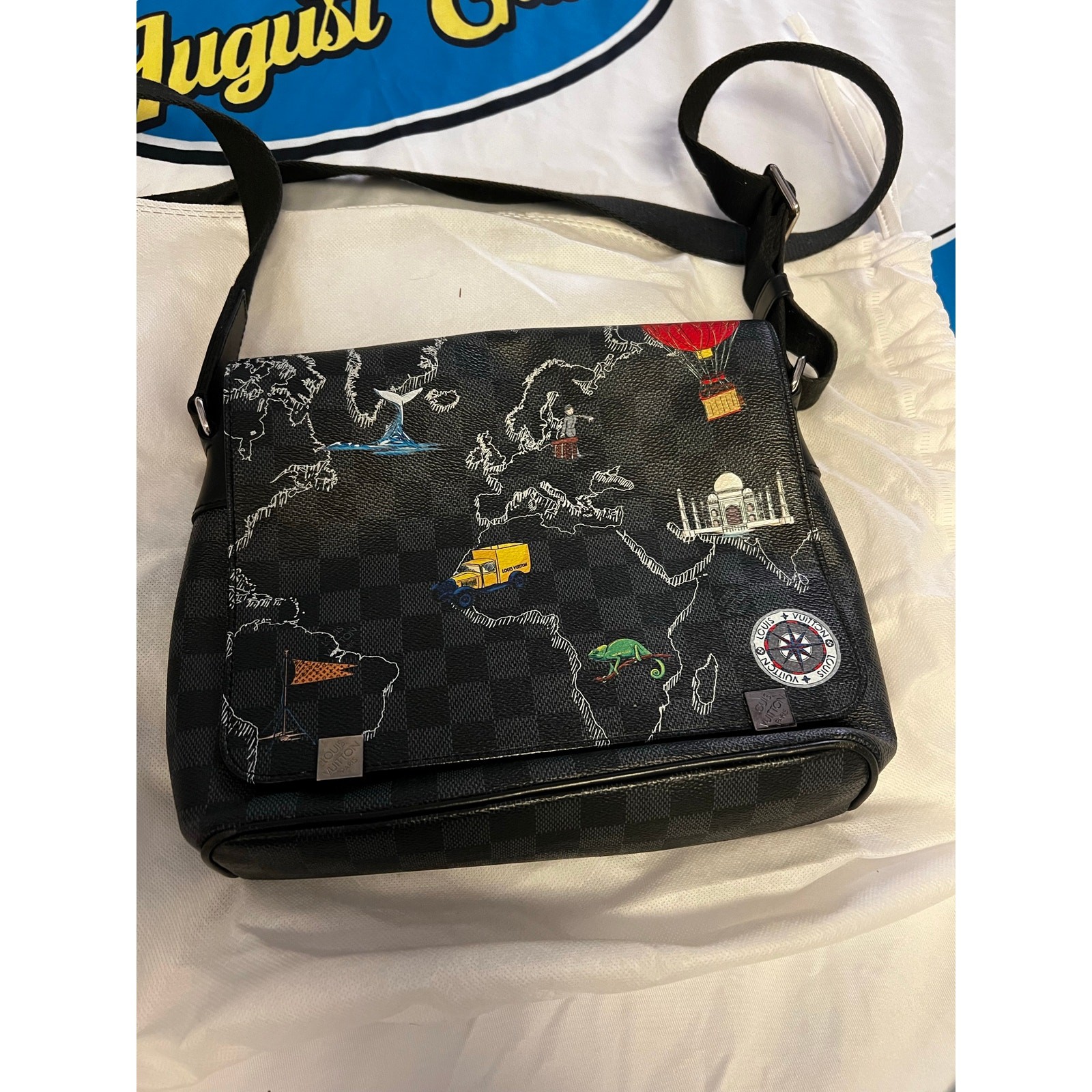Louis Vuitton District NM Messenger Bag LTD Renaissance Map Damier Graphite PM