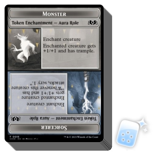 critical role mtg cards 10 pcs MONSTER ROLE TOKEN (015) Wilds Of Eldraine WOE Magic MTG MINT CARD