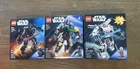 Lego Star Wars Mech Lot Darth Vader Boba Fett & Luke Skywalker New See Images