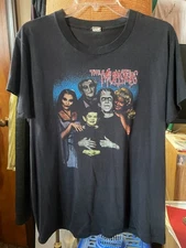 vintage Munsters screen stars XL black shirt thin soft Gothic Punk fits Large