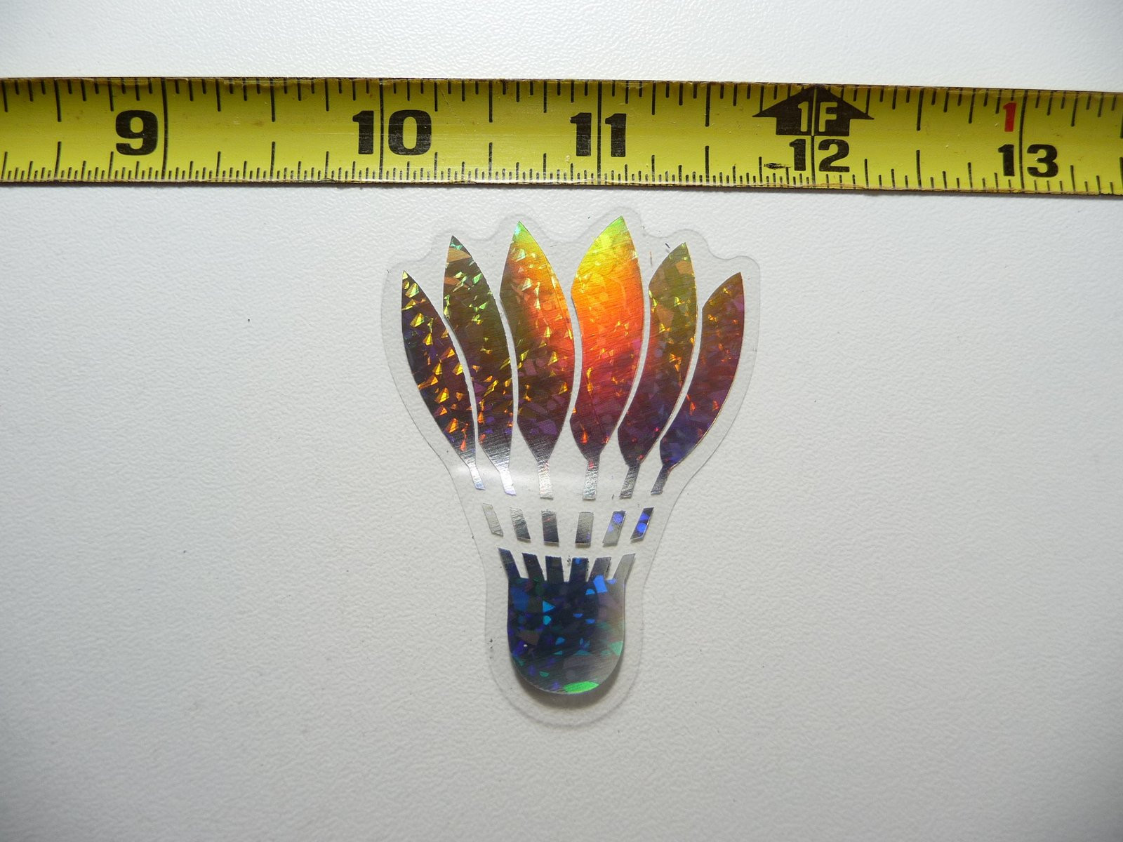 Holographic Badminton Shuttlecock Decal for Sports and Athletic Contests