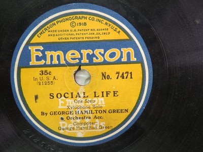 George Hamilton Green - EMERSON 7471 - Social Life - Xylophone  - 7 Inch Disc