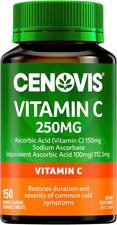 Vitamin C 250mg Tablets 150 Immune Support Supplement Cold Relief