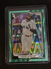 🔥Luis Robert Jr. 2024 Bowman Chrome Aqua Raywave Refractor 054/199 White Sox