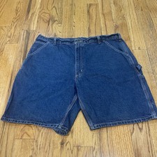 Carhartt B28 DST Denim Carpenter Shorts Mens 38 Blue Cotton Utility Workwear