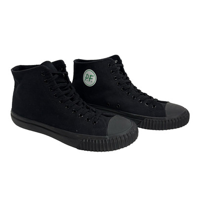 PF Flyers MC2001SW Black Canvas Hi-Top Sneakers Shoes Men s US Size 12