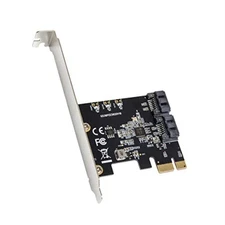 IO Crest 2 Port SATA III PCIe 3.0 Card JMicron JMB582 6Gbps Hot Swap Support