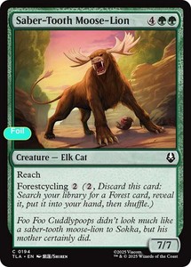 Saber-Tooth Moose-Lion 194/447 Avatar: The Last Airbender Foil