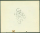 Disney 1932 Original Peg Leg Pete Klondike Kid Production Drawing Animation Cel