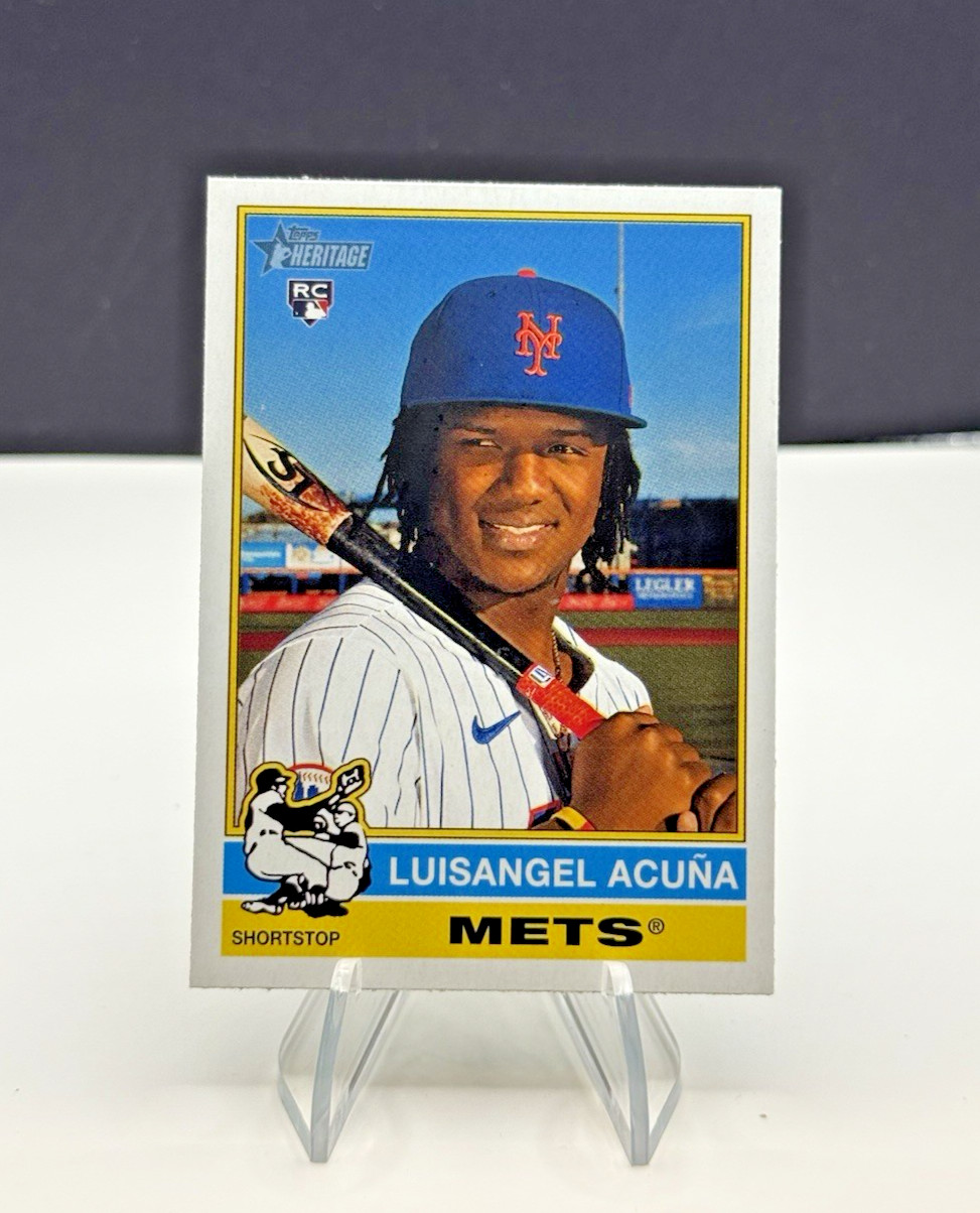 2025 Topps Heritage - #274 Luisangel Acuna RC - New York Mets Rookie
