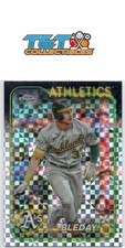 J.J. Bleday 2024 Topps Chrome X-Fractors #190 Oakland Athletics 24a