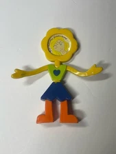 Vtg CBS Design Flexo Buddies Photo Frame Bendable Figure Girl Flower Head