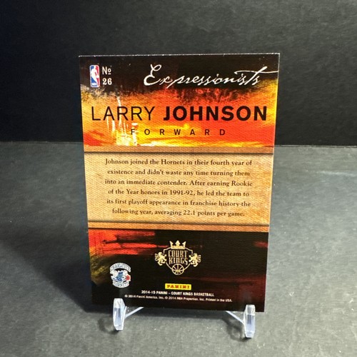 2014-15 Panini Court Kings - Expressionists Basketball #26 Larry Johnson NM - Picture 2 of 2