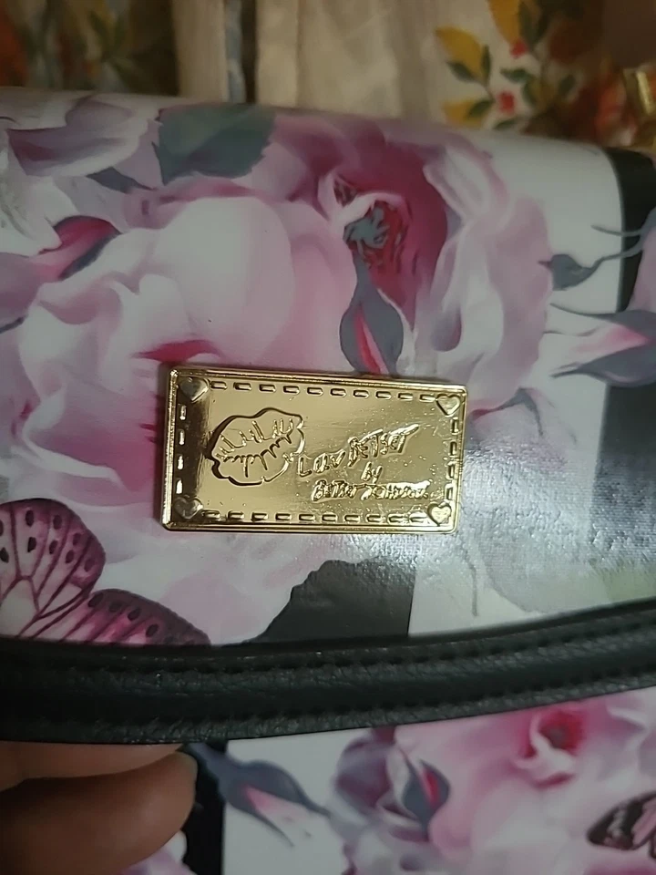 Betsey Johnson Luv Betsey Floral Butterfly Stripe Crossbody Bag - Image 2 of 4