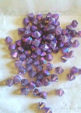 Swarovski 5328 6mm bicone beads Cyclamen Opal Shimmer 2X 12pcs