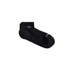 Wide Open Solid Midweight No Show Men's Socks, Black, X-Large