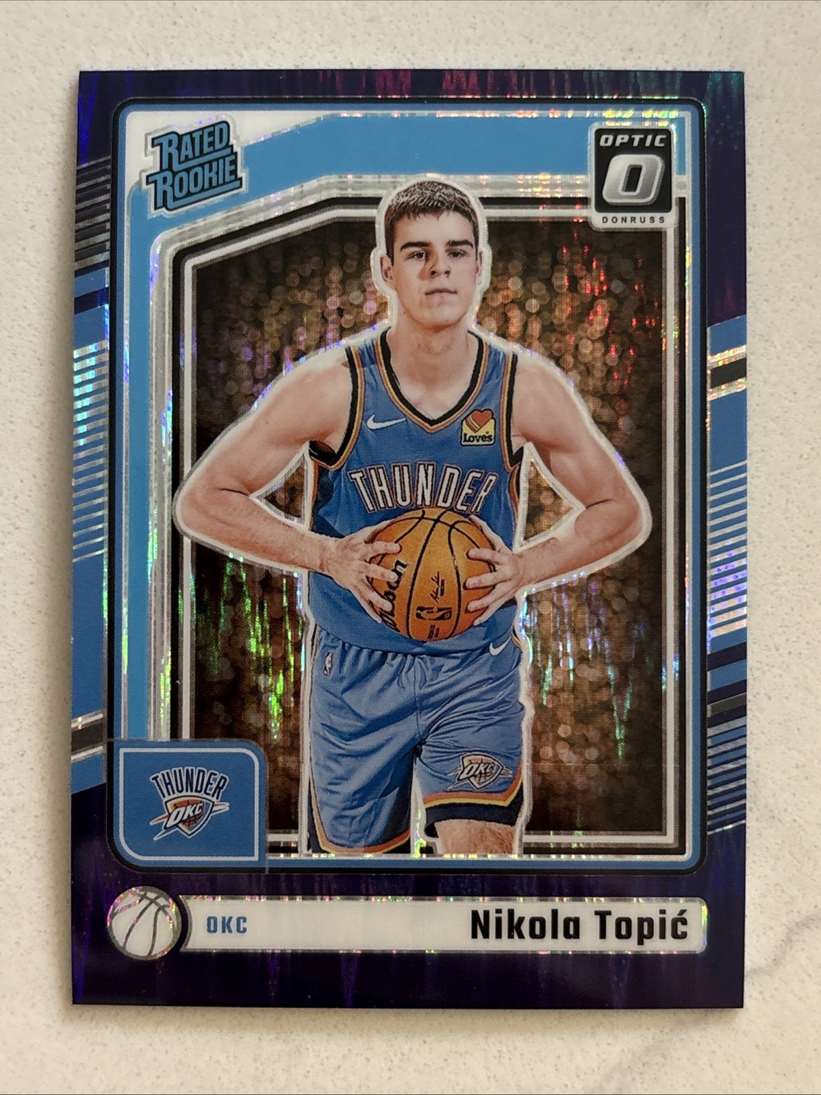 2024-25 Panini Donruss Optic - Nikola Topic #278 Rated Rookie Purple Shock Prizm