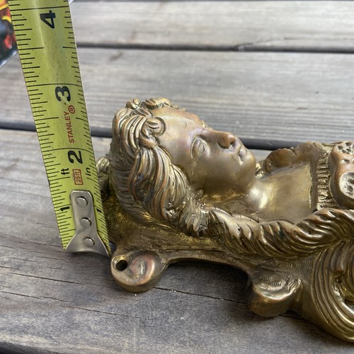 Mueble antiguo de bronce para dama diosa montaje en esquina 4,35 libras sólido - Imagen 3 de 12