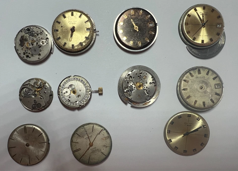 11 cv. Lote Movimiento POLJOT DE LUXE 29 Joyas Mecanismo AUTOMÁTICO URSS Años 60 Foto 2 de 4