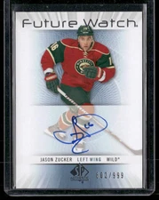 2012-13 SP Authentic #222 Jason Zucker Future Watch AUTO #/999