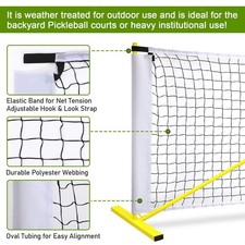 22ft PickleBall Net Professional Weather Resistant Netting