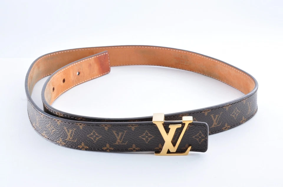 Authentischer Louis Vuitton M9781 Monogramm LV Initialen 25 mm Gürtel braun g... - Bild 2 von 4