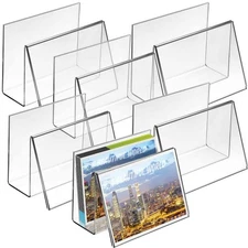 6 Pcs Clear Acrylic Postcard Holder Business Card Holder Greeting Card Displa...
