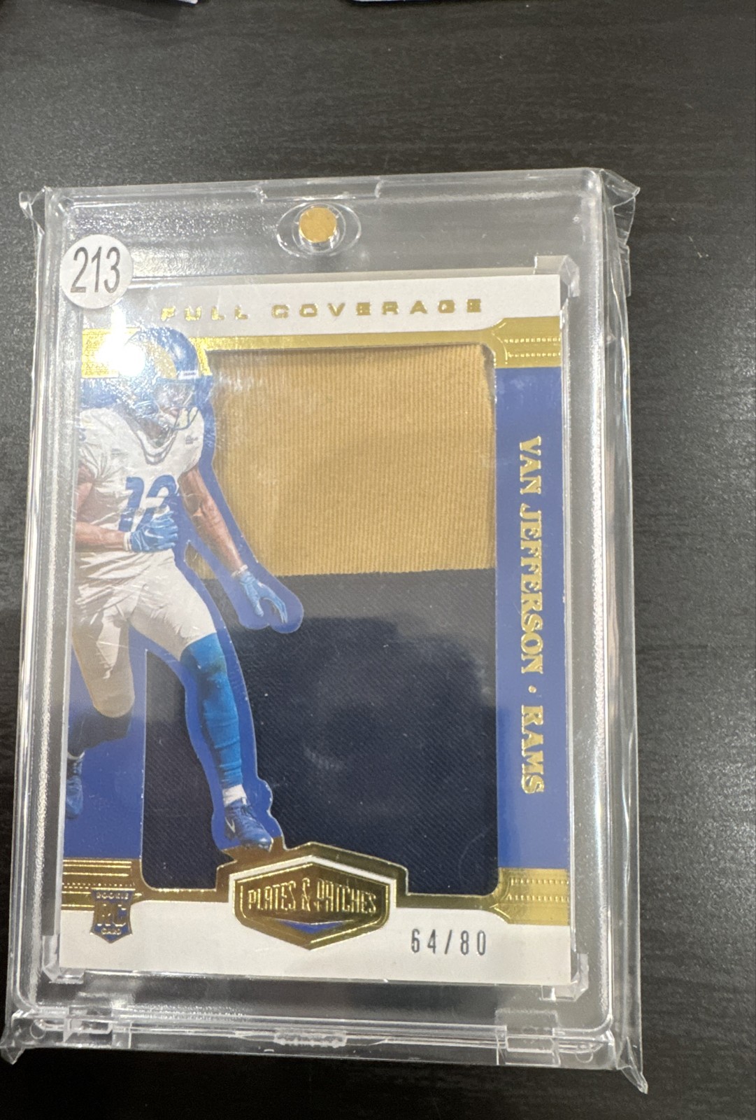 Van Jefferson Panini Plates & Patches Full Coverage Memorabilia #FC26 Base