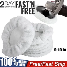15pcs 9-10 Inch Mircrofiber Car Wax Polishing Bonnet Buffing Pad Cover Soft Wool
